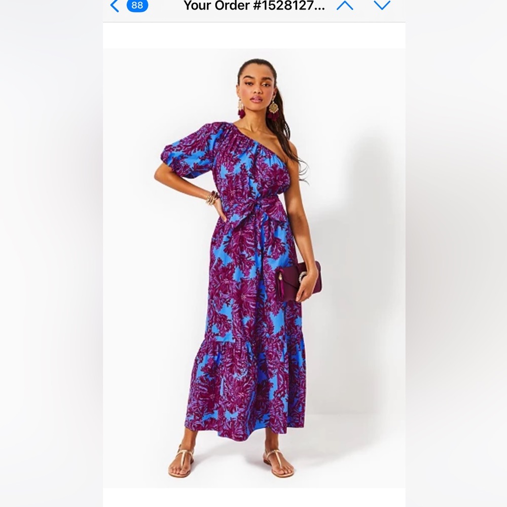 Lilly Pulitzer Purple and Blue Maxi Dress